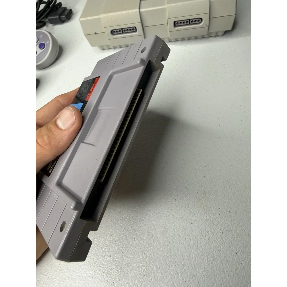 Nintendo SNES Console System Super Mario World Bundle SNS-001 Gray